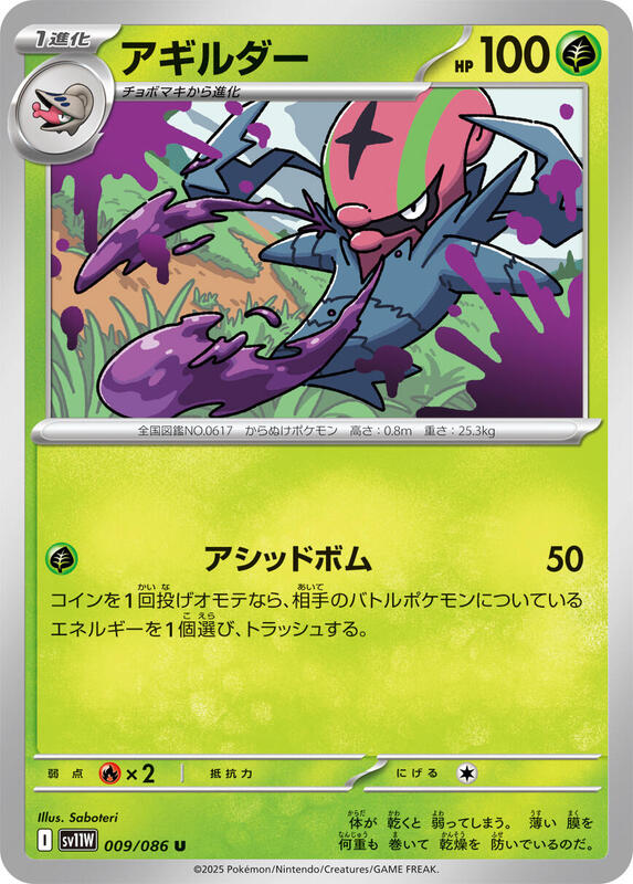 Accelgor Japanese Pokémon card