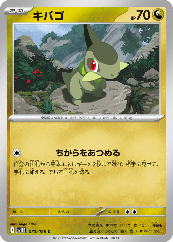 Axew Japanese card