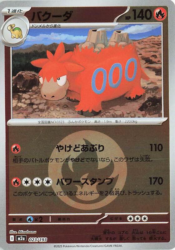 Camerupt (Energy Symbol Pattern) Japanese card