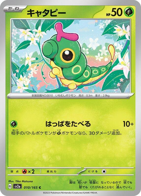 Caterpie Japanese card