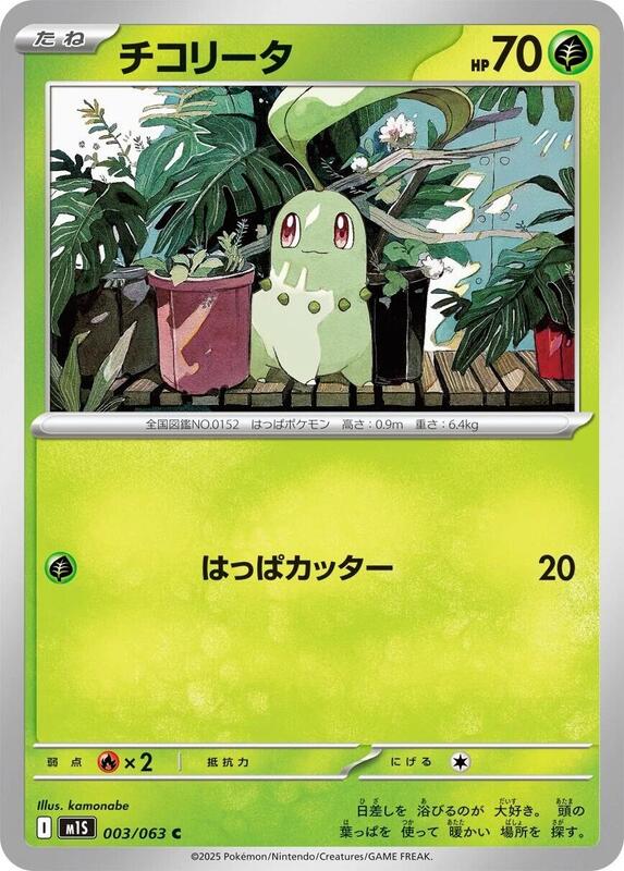 Chikorita Japanese card