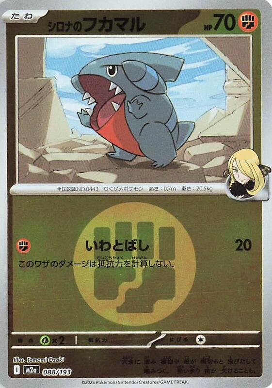 Cynthia's Gible (Energy Symbol Pattern) Japanese card