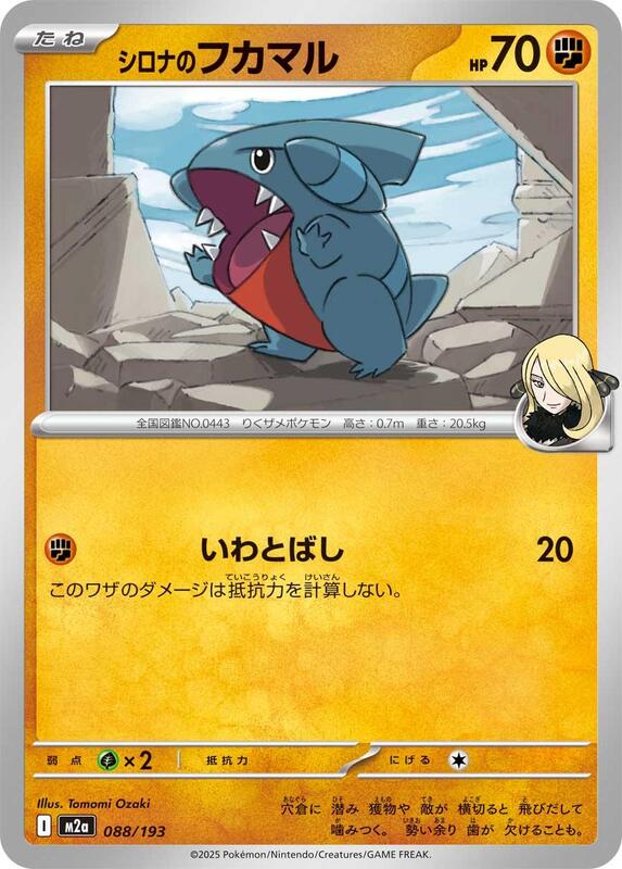 Cynthia's Gible Japanese card