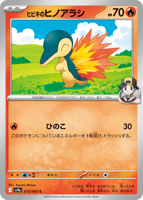 Ethan's Cyndaquil Japanese card