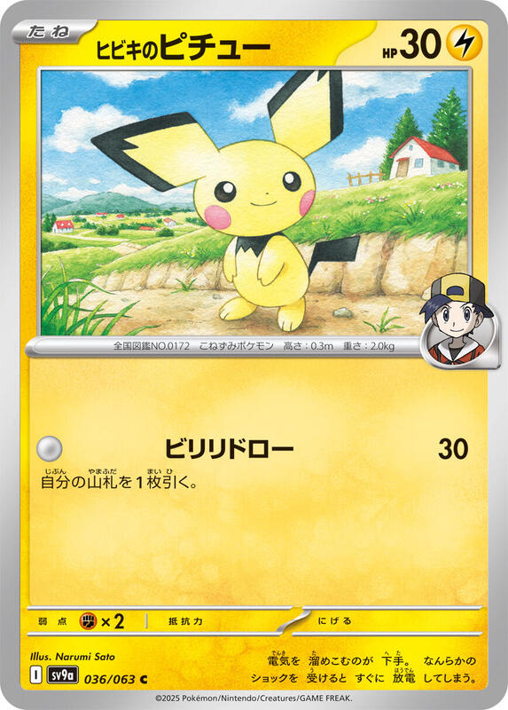 Ethan's Pichu Japanese card