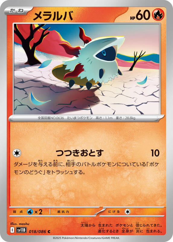 Larvesta Japanese card