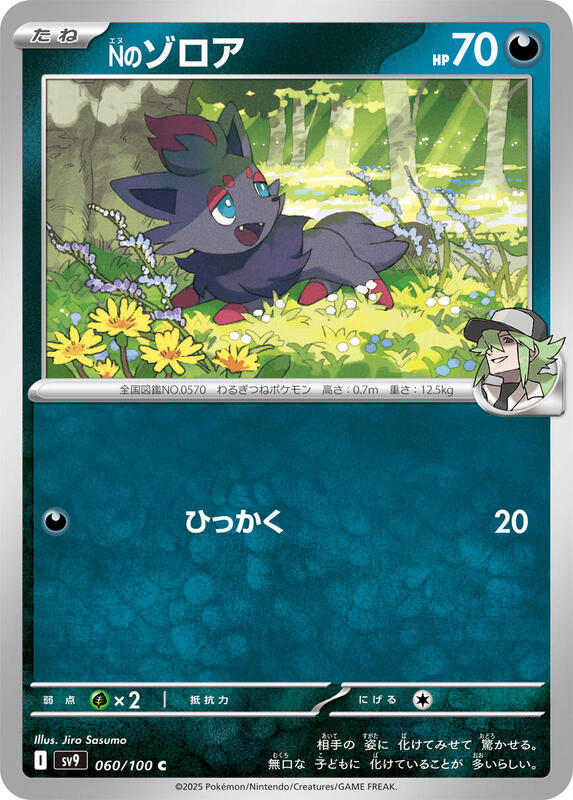 N's Zorua Japanese card