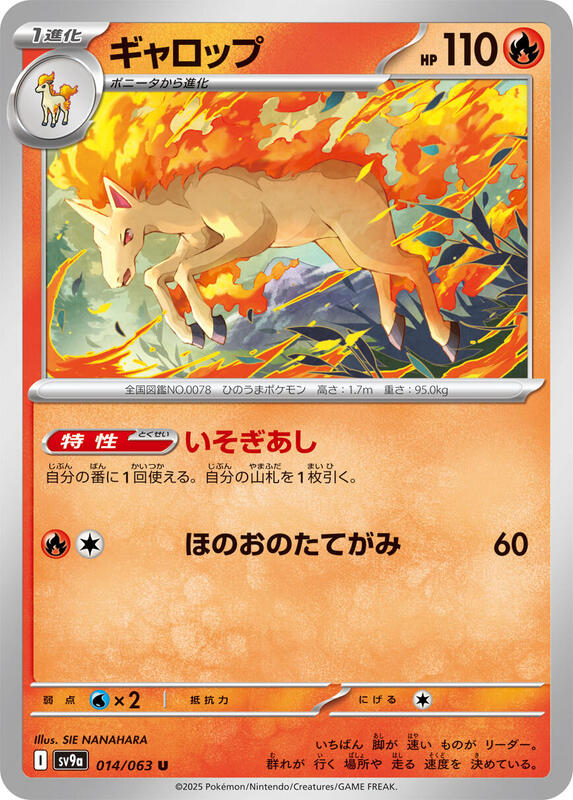 Rapidash Japanese card