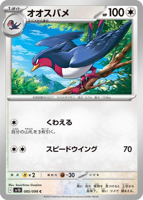 Swellow Japanese card