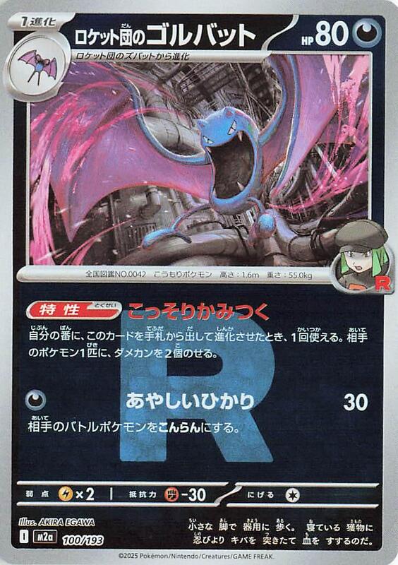 Team Rocket's Golbat (Team Rocket Pattern) Japanese card