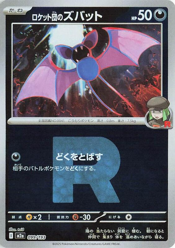 Team Rocket's Zubat (Team Rocket Pattern) Japanese card