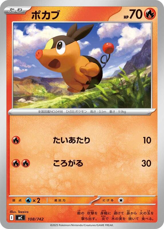 Tepig Japanese Pokémon card