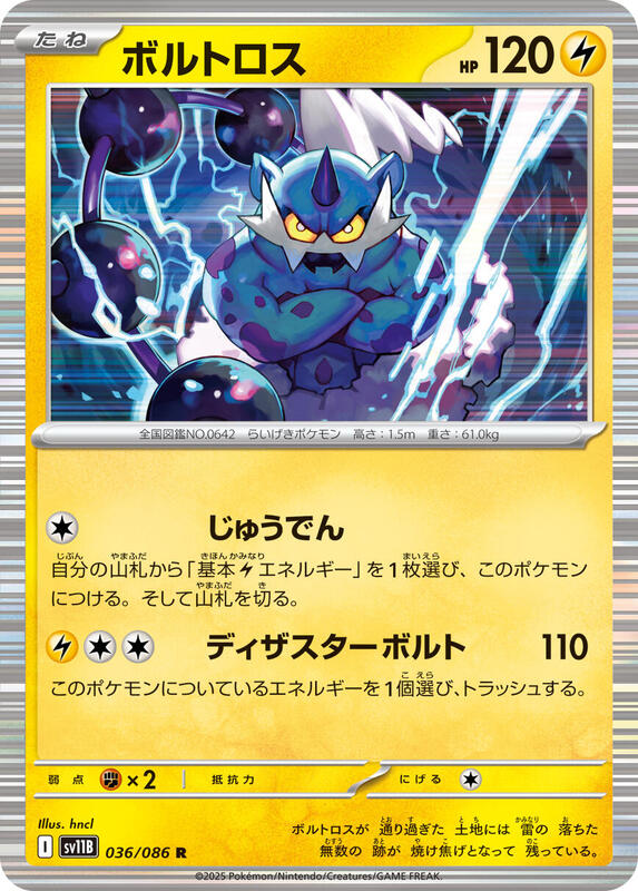 Thundurus Japanese Pokémon card